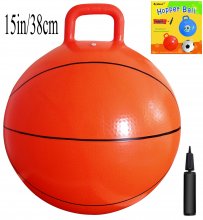 AppleRound Space Hopper Ball with Pump, 15in/38cm for Age 3-5