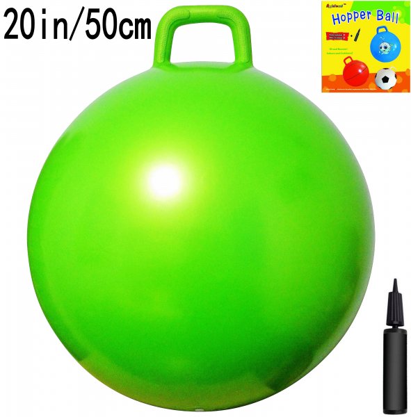 AppleRound Space Hopper Ball with Pump, 20in/50cm for Age 7-9 - Click Image to Close