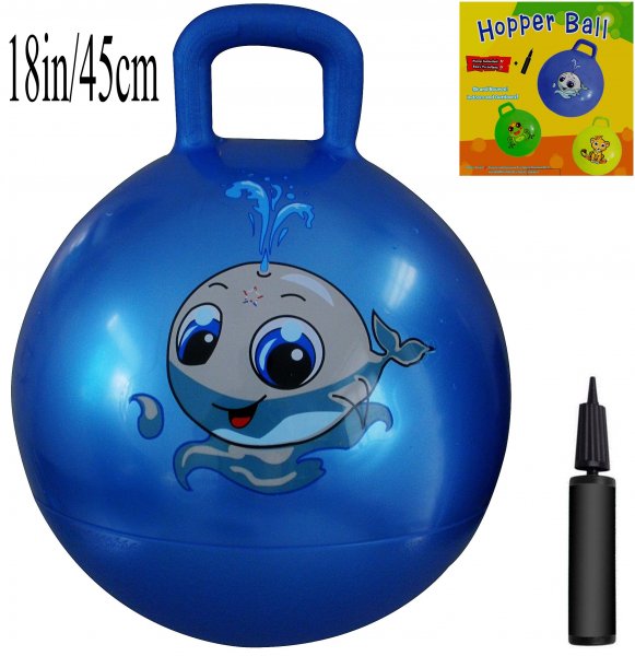 AppleRound Space Hopper Ball with Pump, 18in/45cm for Age 3-6 - Click Image to Close