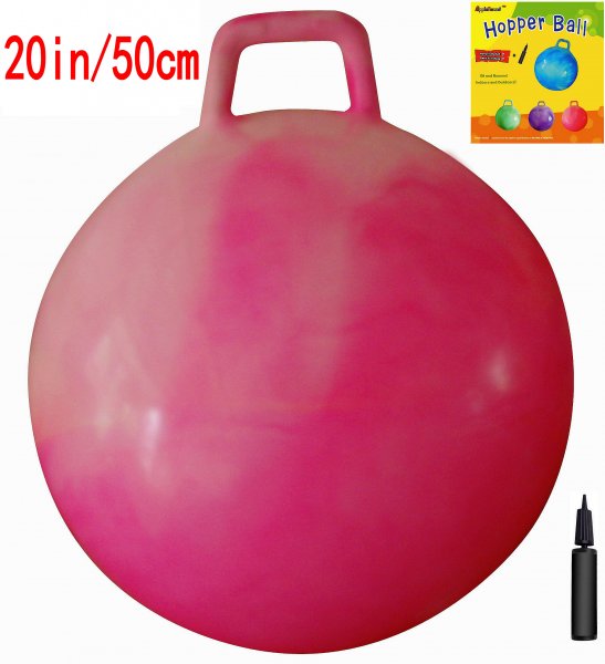 AppleRound Space Hopper Ball with Pump, 20in/50cm for Age 7-9 - Click Image to Close