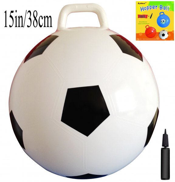 AppleRound Space Hopper Ball with Pump, 15in/38cm for Age 3-5 - Click Image to Close