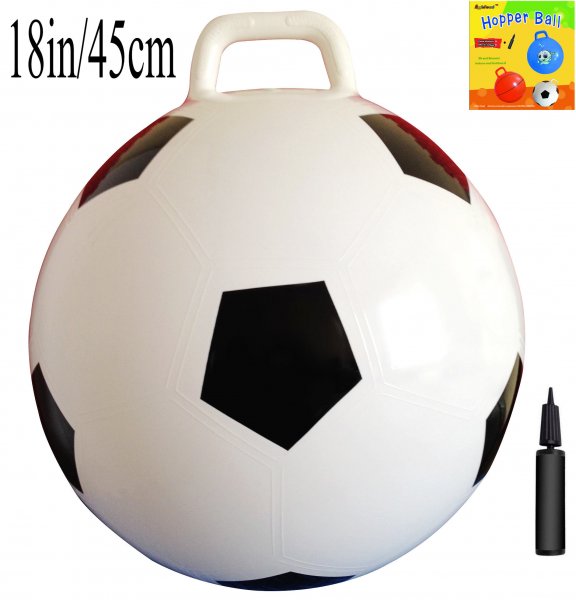 AppleRound Space Hopper Ball with Pump, 18in/45cm for Age 3-6 - Click Image to Close