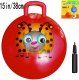 AppleRound Space Hopper Ball with Pump, 15in/38cm for Age 3-5