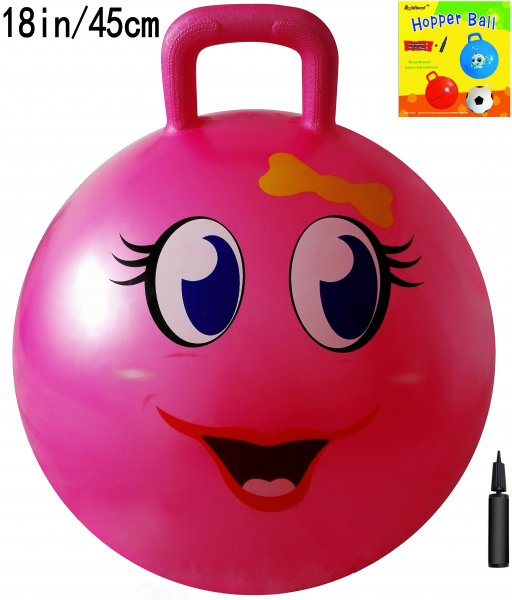 AppleRound Space Hopper Ball with Pump, 18in/45cm for Age 3-6 - Click Image to Close