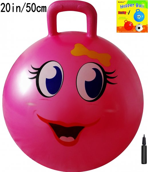 AppleRound Space Hopper Ball with Pump, 20in/50cm for Age 7-9 - Click Image to Close