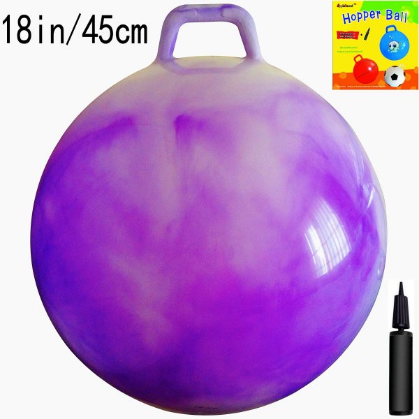 AppleRound Space Hopper Ball with Pump, 18in/45cm for Age 3-6 - Click Image to Close