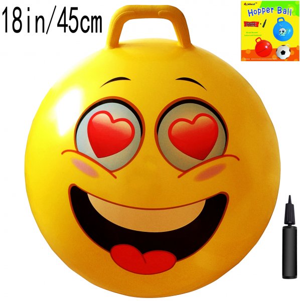 AppleRound Space Hopper Ball with Pump, 18in/45cm for Age 3-6 - Click Image to Close