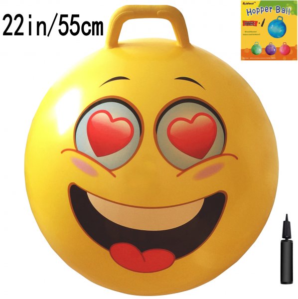 AppleRound Space Hopper Ball with Pump, 22in/55cm for Age 10-12 - Click Image to Close