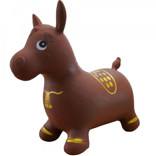 AppleRound Brown Horse Hopper with Pump - Click Image to Close