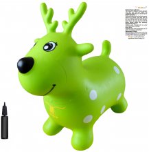 AppleRound Green Reindeer Bouncer with Hand Pump