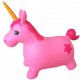 AppleRound Pink Unicorn Bouncer with Hand Pump