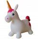 AppleRound White Unicorn Bouncer with Hand Pump