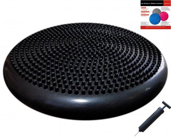 AppleRound Air Stability Wobble Cushion, Black, 34 cm Diameter - Click Image to Close