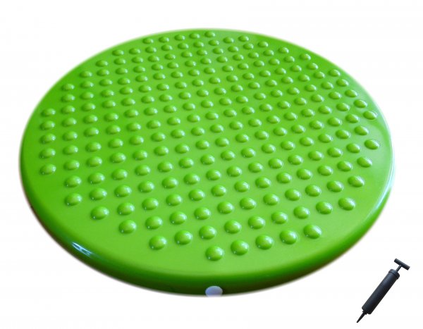 AppleRound Jr. Inflatable Seat Cushion with Pump, 31 cm, Green - Click Image to Close